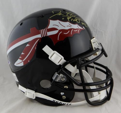 black football helmet with gold m Deion Sanders Signed FL State F/S Black ProLine Helmet w/ Primetime- J – The Jersey Source