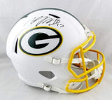 Davante Adams Autographed Green Bay Packers F/S Flat White Helmet- JSA W Auth