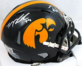 TJ Hockenson/George Kittle Autographed Iowa Hawkeyes Speed Mini Helmet-BAW Holo