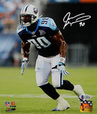 Jevon Kearse Signed Tennessee Titans 8x10 Running PF Photo- Beckett Auth *White