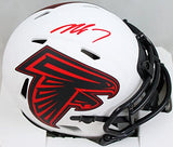 Michael Vick Autographed Falcons Lunar Speed Mini Helmet- JSA W Auth *Red