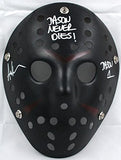 Ari Lehman Signed Friday The 13th Black Jason Mask w/2 Insc.-Beckett W Hologram