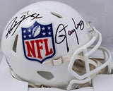 Ray Lewis Lawrence Taylor Autographed NFL Speed Mini Helmet-Beckett W Hologram