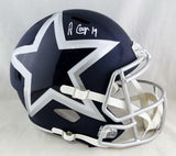 Amari Cooper Autographed Dallas Cowboys F/S AMP Speed Helmet- JSA W Auth *White