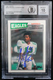 1987 Topps #296 Randall Cunningham Philadelphia Eagles BAS Autograph 10