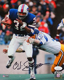 OJ Simpson Signed Buffalo Bills Run In Bloody Pants 8x10 HM Photo- JSA W *Black