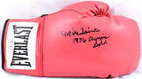 Michael Spinks Autographed Red Everlast Boxing Glove w/Gold- Beckett W Holo *R