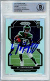 2021 Panini Prizm Silver Rookie Variations #346 Elijah Moore Jets BAS Auto 10