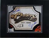 Wendt & Ratzenberger Autographed Matted 8x10 Cheers Sign- Beckett Auth *Blue