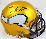 Cris Carter Autographed Minnesota Vikings Flash Speed Mini Helmet-Beckett Holo