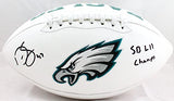 Darren Sproles Autographed Eagles Logo Football w/SB Champs-Beckett W Hologram