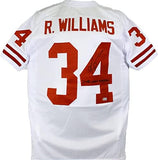 Ricky Williams Autographed White College Style Jersey w/SWED-Beckett Hologram