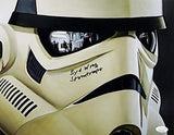 Syd Wragg Autographed 11x14 Mask Close Up Photo w/ Stormtrooper- JSA Auth *Black