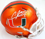 Andre Johnson Autographed Miami Hurricanes Flash Speed Mini Helmet-JSA W *White