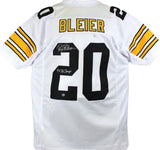 Rocky Bleier Autographed White Pro Style Jersey w/ 4x SB Champs-Prova *Silver