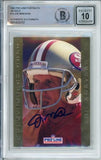 1992 Pro Line Portraits QB Gold #14 Joe Montana San Francisco 49ers BAS Auto 10