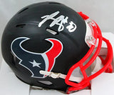 Phillip Lindsay Signed Texans Flat Black Speed Mini Helmet-Beckett W Hologram