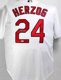 Whitey Herzog Autographed St. Louis Cardinals White Majestic Jersey- Beckett *2