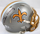 Archie Manning Autographed New Orleans Saints Flash Speed Mini Helmet-Fanatics