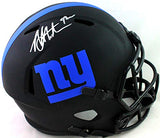 Michael Strahan Signed New York Giants F/S Eclipse Speed Helmet - Beckett W Auth