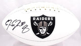 Josh Jacobs Autographed Las Vegas Raiders Logo Football-Beckett W Hologram