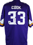 Dalvin Cook Autographed Purple Minnesota Vikings NFL Nike Game Jersey-BAW Holo