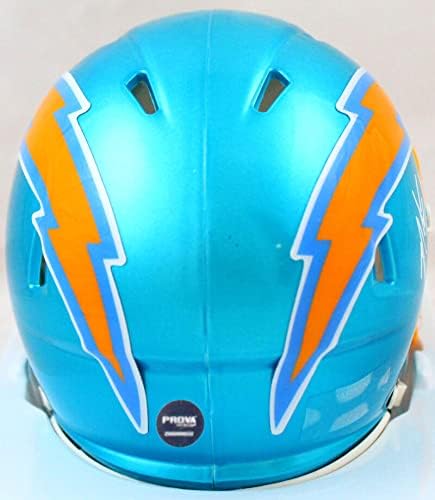 San diego hot chargers helmet signed by Natrone Means