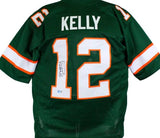 Jim Kelly Autographed Green College Style Jersey-Beckett W Hologram *Black