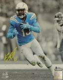 Keenan Allen Signed Chargers 8x10 B&W Spotlight PF Photo- Beckett Auth *Yellow