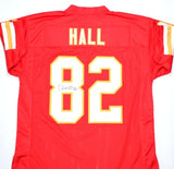 Dante Hall Autographed Red Pro Style Jersey- JSA W *Black