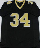 Ricky Williams Autographed Black Pro Style Jersey - Beckett W Auth *4