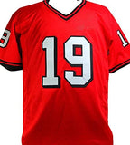 Hines Ward Autographed Red College Style Jersey- Beckett W Hologram *Black