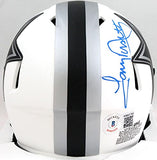 Tony Dorsett Autographed Dallas Cowboys Lunar Speed Mini Helmet- BA W Holo *Blue