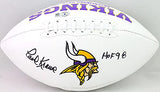 Paul Krause Autographed Minnesota Vikings Logo Football W/ HOF- Beckett W *Black