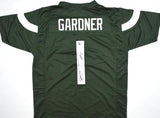 Ahmad Sauce Gardner Autographed Green Pro Style Jersey- Beckett W Hologram