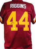 John Riggins Autographed Maroon/ Yellow Pro Style Jersey- Beckett W *Black