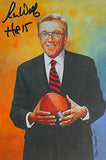 Ron Wolf Autographed Goal Line Art Card w/ HOF- Beckett *Blue