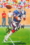 Andre Reed Autographed Buffalo Bills Goal Line Art Card w/ HOF- Beckett *Black