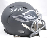 Devonta Smith Autographed Philadelphia Eagles Slate Speed Mini Helmet - Fanatics