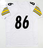 Hines Ward Autographed White Pro Style Jersey with SB MVP - Beckett Witnessed *6