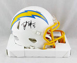 Tyrod Taylor Autographed Los Angeles Chargers Mini Helmet - JSA W Auth *Black