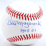 Bill Mazeroski Autographed Rawlings OML Baseball W/HOF-JSA W *Blue