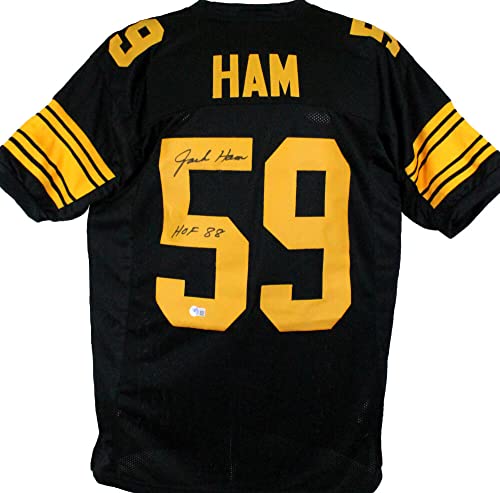 Jack Ham Autographed Black w Yellow Pro Style Jersey w HOF Beckett W The Jersey Source