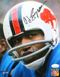 OJ Simpson Autographed Buffalo Bills Close Up 8x10 HM Photo- JSA W *Black