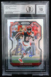 2020 Panini Prizm Silver #308 Tee Higgins Cincinnati Bengals BGS Autograph 10