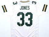 Aaron Jones Autographed White Pro Style Jersey-Beckett W Hologram *Silver