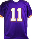 Daunte Culpepper Autographed Purple Pro Style Jersey- Beckett Witness Auth *L1