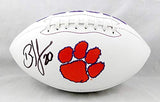 Brian Dawkins Autographed Clemson Tigers Logo Football - Beckett Auth *Black