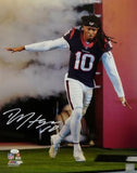 DeAndre Hopkins Autographed Texans 16x20 With Smoke PF Photo- JSA W Auth *White