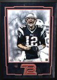 Tom Brady Autographed Patriots 16X20 Framed Celebration Photo - Fanatics/LOA